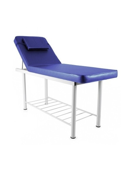 Camilla fija de acero con 2 cuerpos y respaldo reclinable