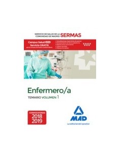 Enfermeras/os del Servicio de Salud de la Comunidad de Madrid. Temario Volumen I